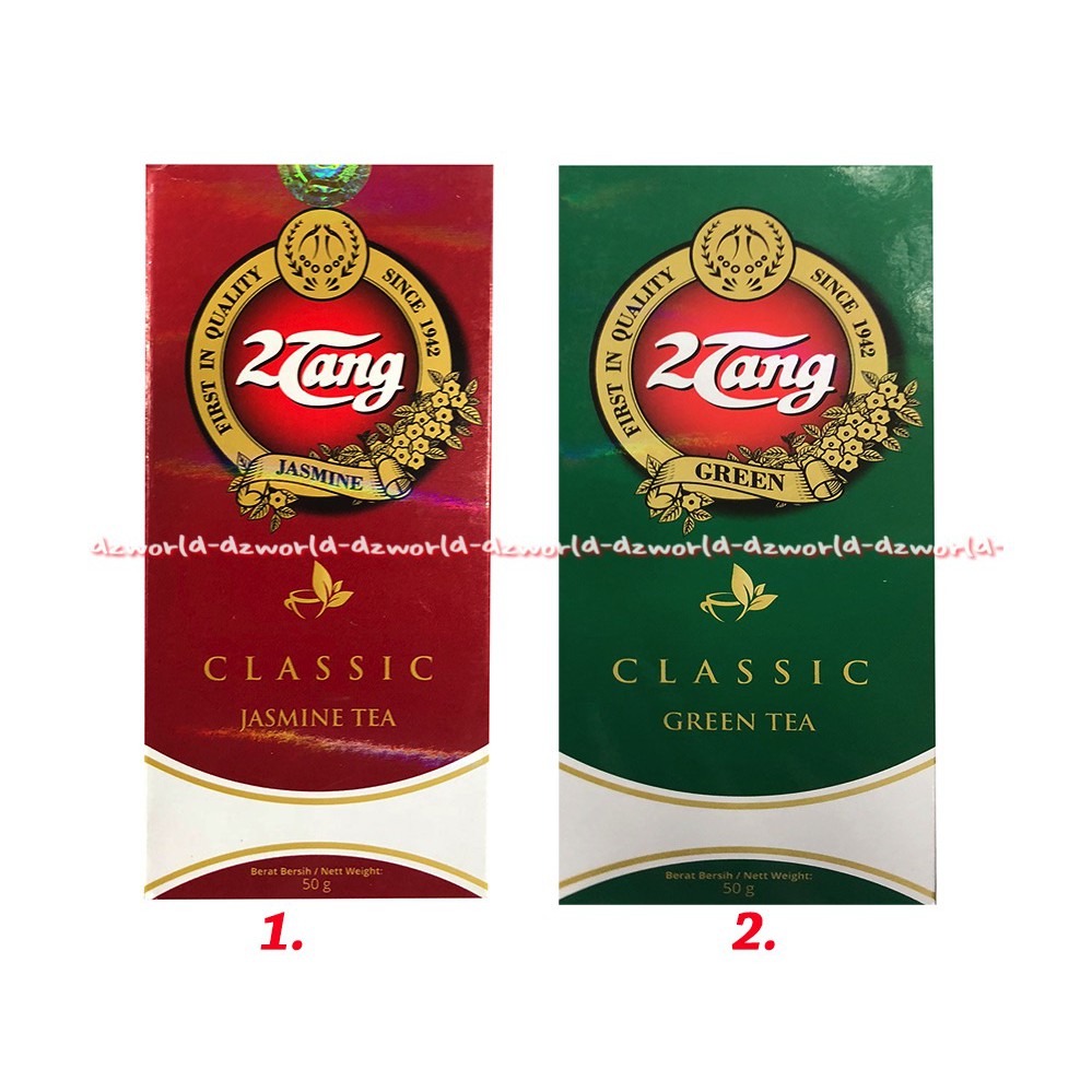 Teh 2Tang Classic Jasmine Green Tea Menurunkan Kolesterol Classic Jasmin Tea 50gr 2 Tang Teh 2Tang Teh Bubuk Aroma Melati