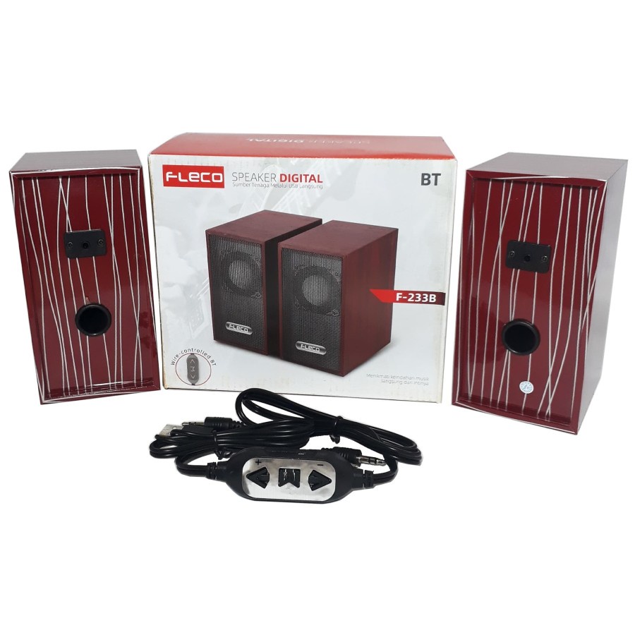 COD Speaker Bluetooth Fleco F-233B Speaker Komputer / Laptop / Handphone /USB Speaker Komputer  Fleco F-233B X-BASS