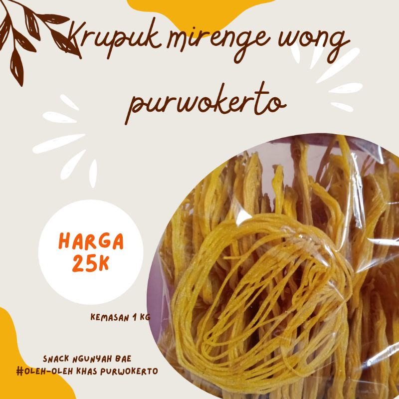 

Krupuk Mireng (Mie Goreng), Krupuk Khas Purwokero, Gurih dan Renyah di Gula dulu(Berat 1 Kg)