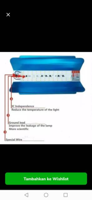 Lampu jalan 50w pju led sunlamp sorot outdoor