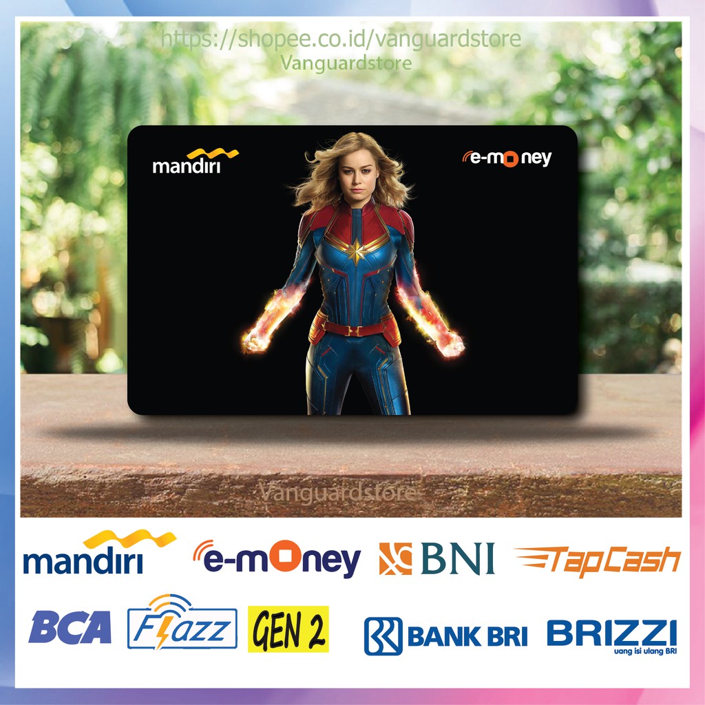 KARTU E MONEY E TOLL CAROL DANVERS CAPTAIN MARVEL FILM 27 EMONEY MANDIRI FLAZZ BCA TAPCASH BRIZZI