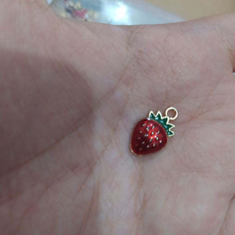 FRUIT & FOOD BRACELET / Gelang buah lolypop semangka strawberry / UNIK / PERSAHABATAN / MURAH / LUCU-Strawberry 3