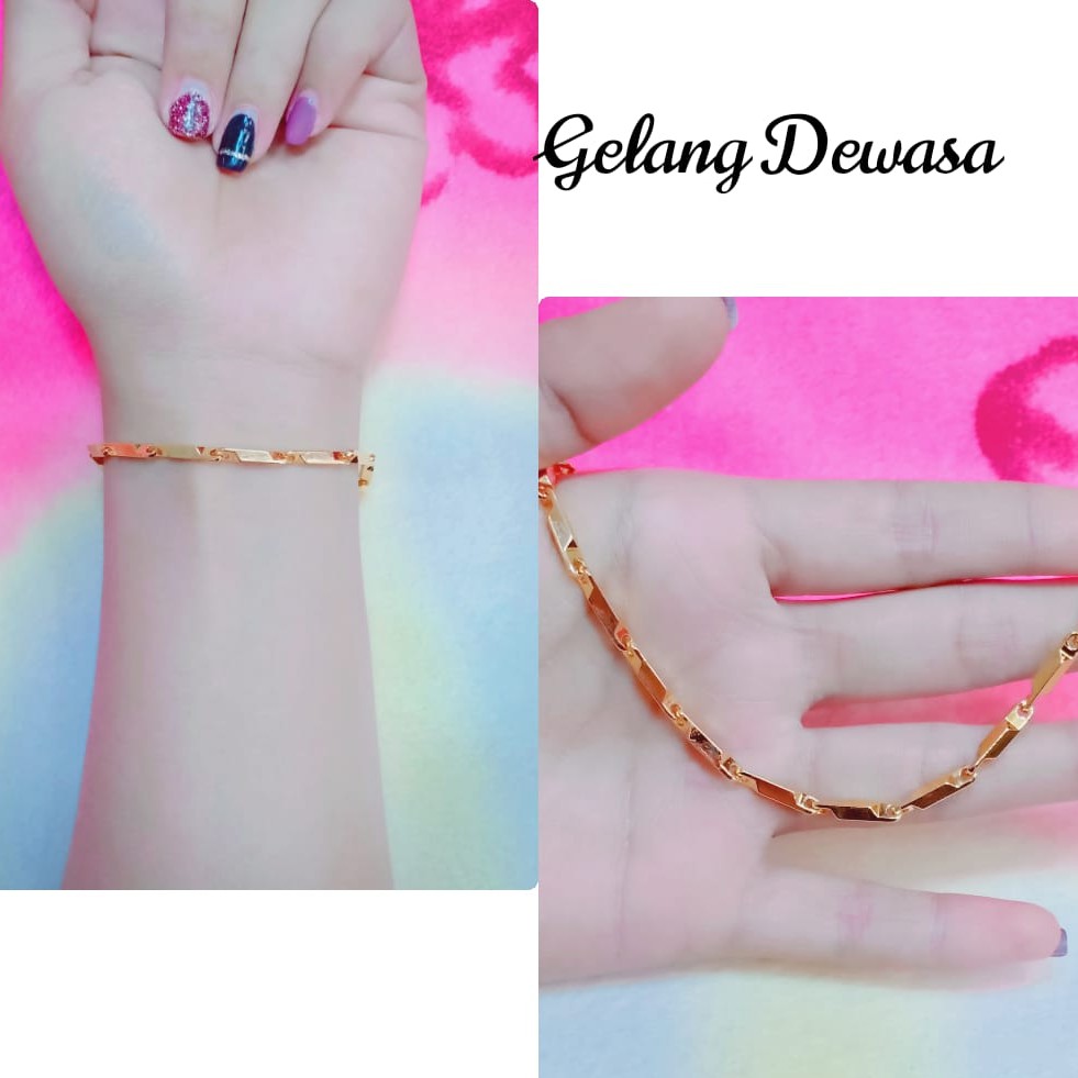 GELANG TANGAN YAXIYA PADI LAPIS MAS 24K