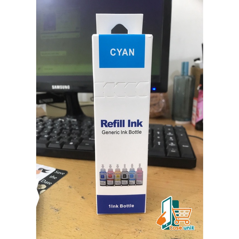 REFILL TINTA INK INKJET ISI ULANG PRINTER EPSON L100 L101 L110 L200 L210 L211 L300 L301 L303 L350 L351 L355 L455 L550 L551 L555 L558 L800 L801 70 ML CS3494