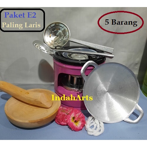 Masak Masakan Mini Mainan Anak Perempuan Kompor Mini Mainan Jadul Paket Cobek