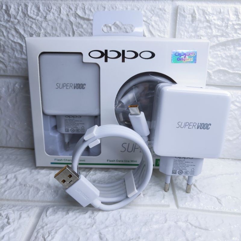 CASAN/CHARGER OPPO TYPE C Original100% VOOC Fast Charging A5 A9 2020 Reno2 Reno 2F 4F 5F A53 A52 A92 A54 - Tipe C