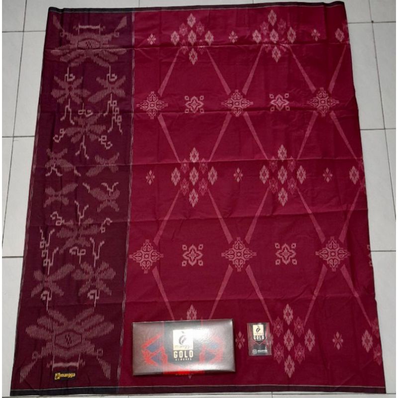 SARUNG MANGGA GOLD KEMBANG BATIK,MOTIF BALI BAHAN TEBAL HALUS DAN LEMBUT