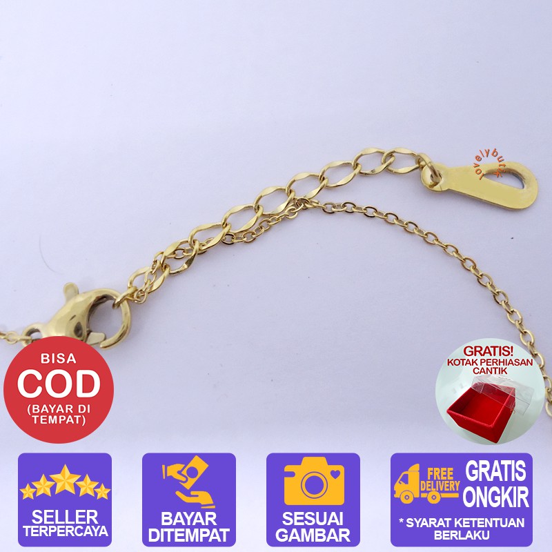 Lovelybutik Kalung Titanium Wanita Anti Karat Brenda Kalung Titanium Dengan Liontin Kupu-Kupu