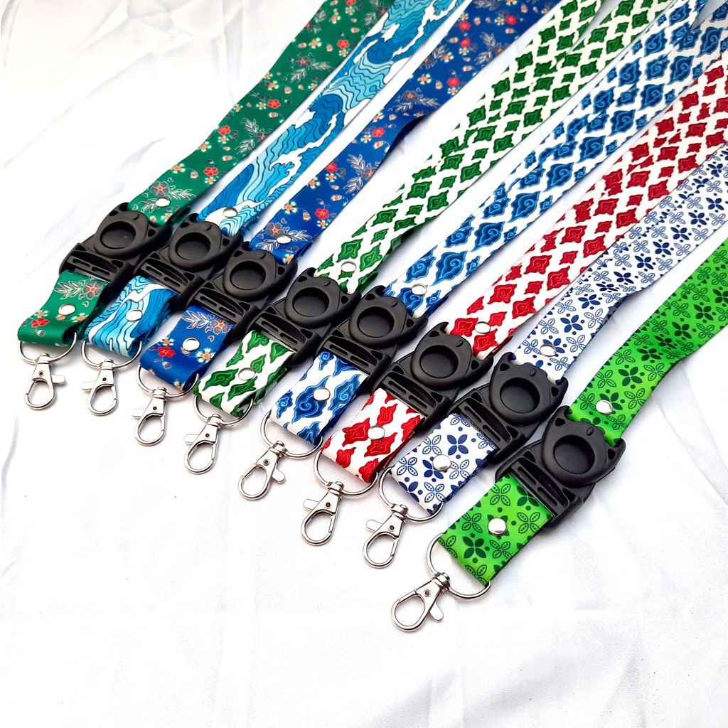 

Gantungan ID Card Lanyard printing motif batik