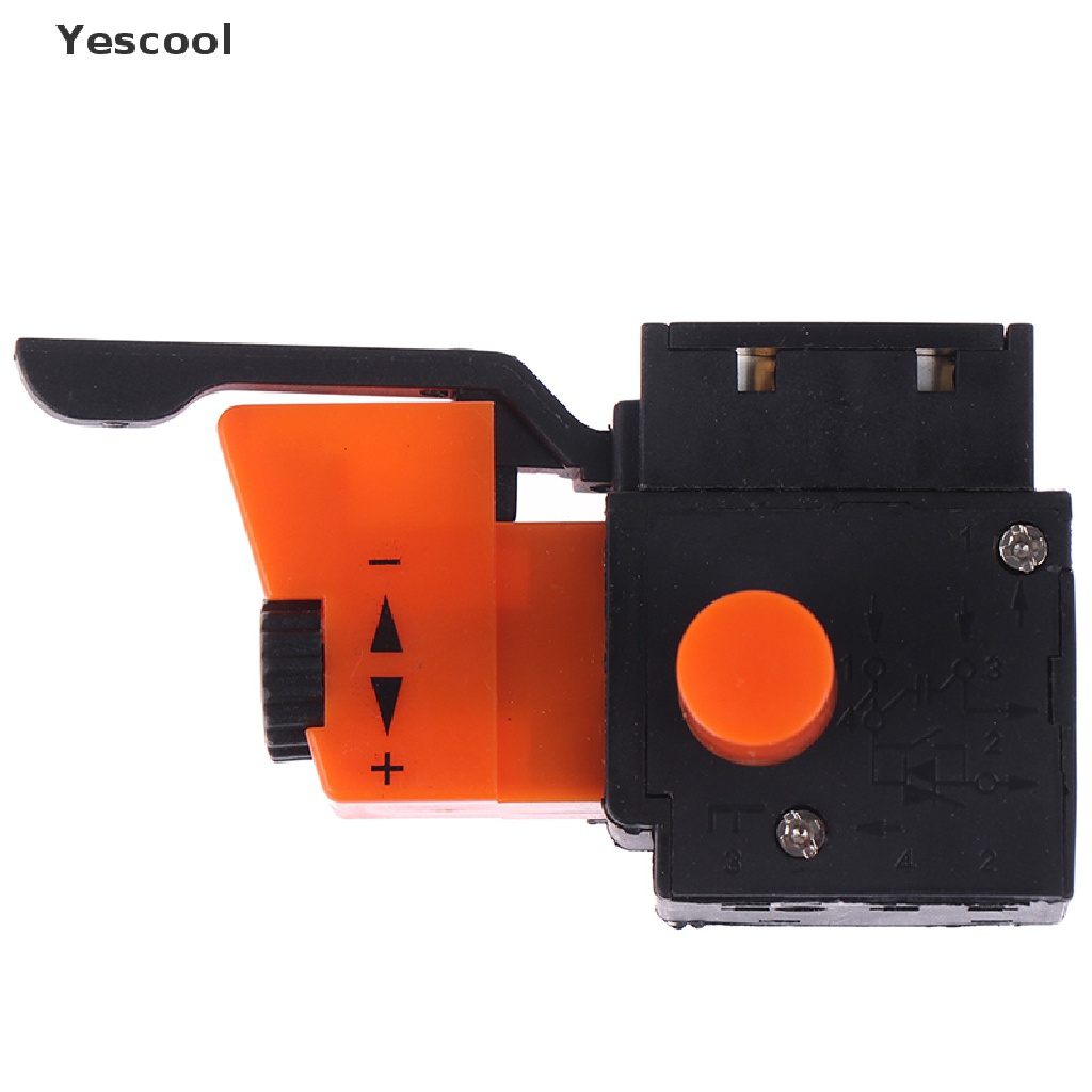 Yescool Saklar Kecepatan Adjustable AC 250V / 4A FA2-4 / 1BEK Bahan Plastik Metal Untuk Bor Elektrik