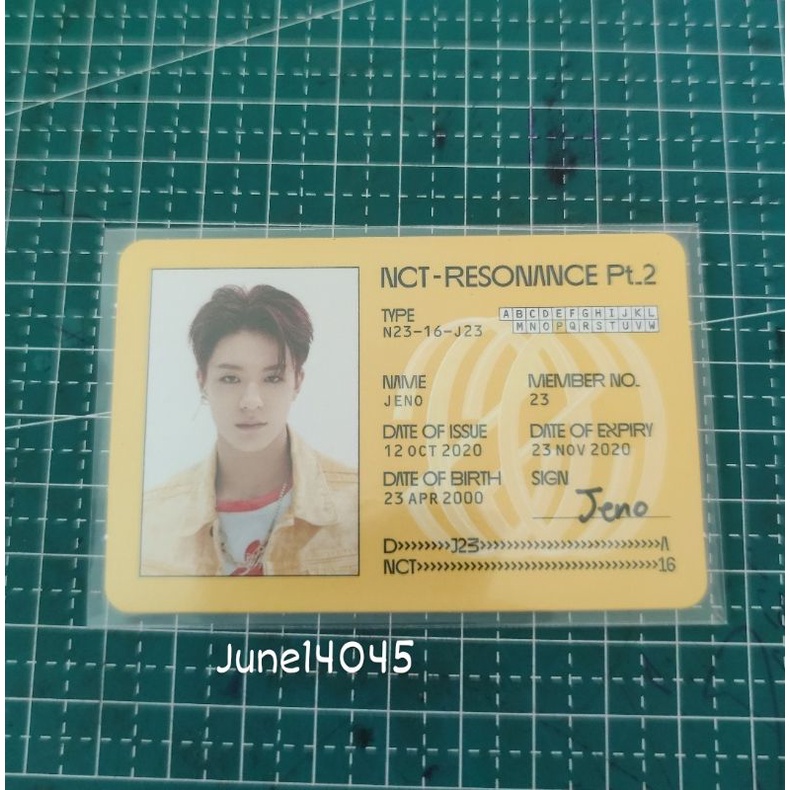 jeno idc resonance departure pc official id card kuning
