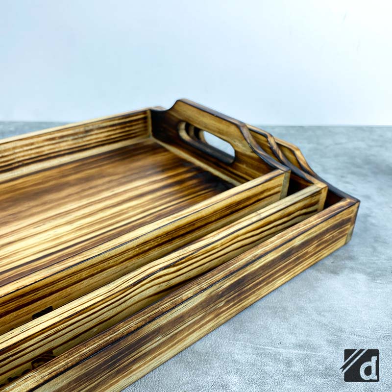 DADALALA Wooden Tray / Baki Kayu / Nampan Sajian Bahan Kayu Pinus - 3 Varian