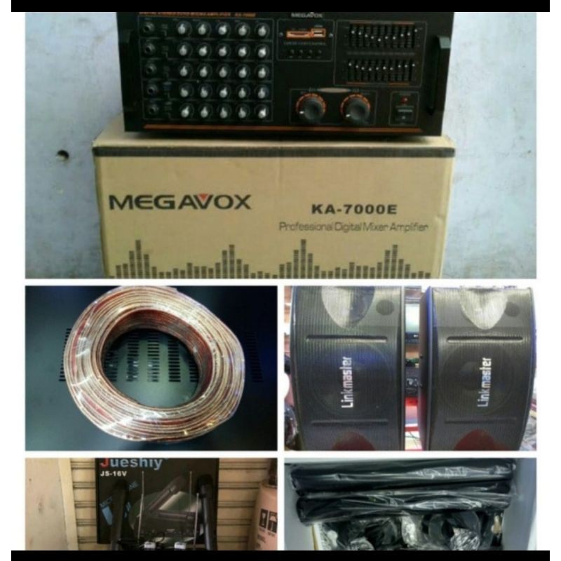 PAKET D SOUND SYSTEM KARAOKE 10 INCH MURAH MANTAP POWER MIXER AMPLI MEGAVOX