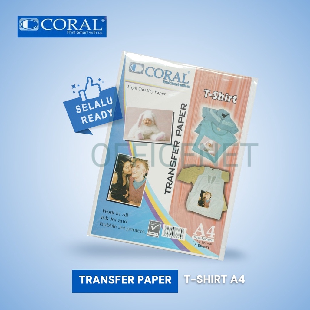 CORAL TRANSFER PAPER WHITE ( isi 5 lembar ) - PUTIH