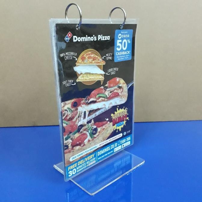

Acrylic/Akrilik Display Menu Meja uk.A5 15x21 cm 3mm
