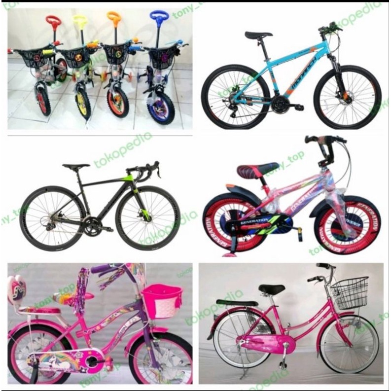 Sepeda Lipat Listrik Bmx Mini Gunung Mtb Balap Roda 3 Mobil Motor Aki