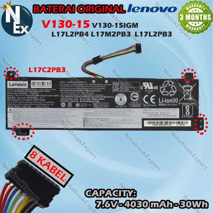 Baterai Lenovo V130-15IGM V130-15IKB V330-15IKB V530-15IKB V530-15IKB