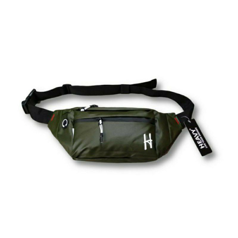 TAS SELEMPANG PRIA HEAVY.BAG. WAIST BAG HEAVY( WATERPROOF) anti air