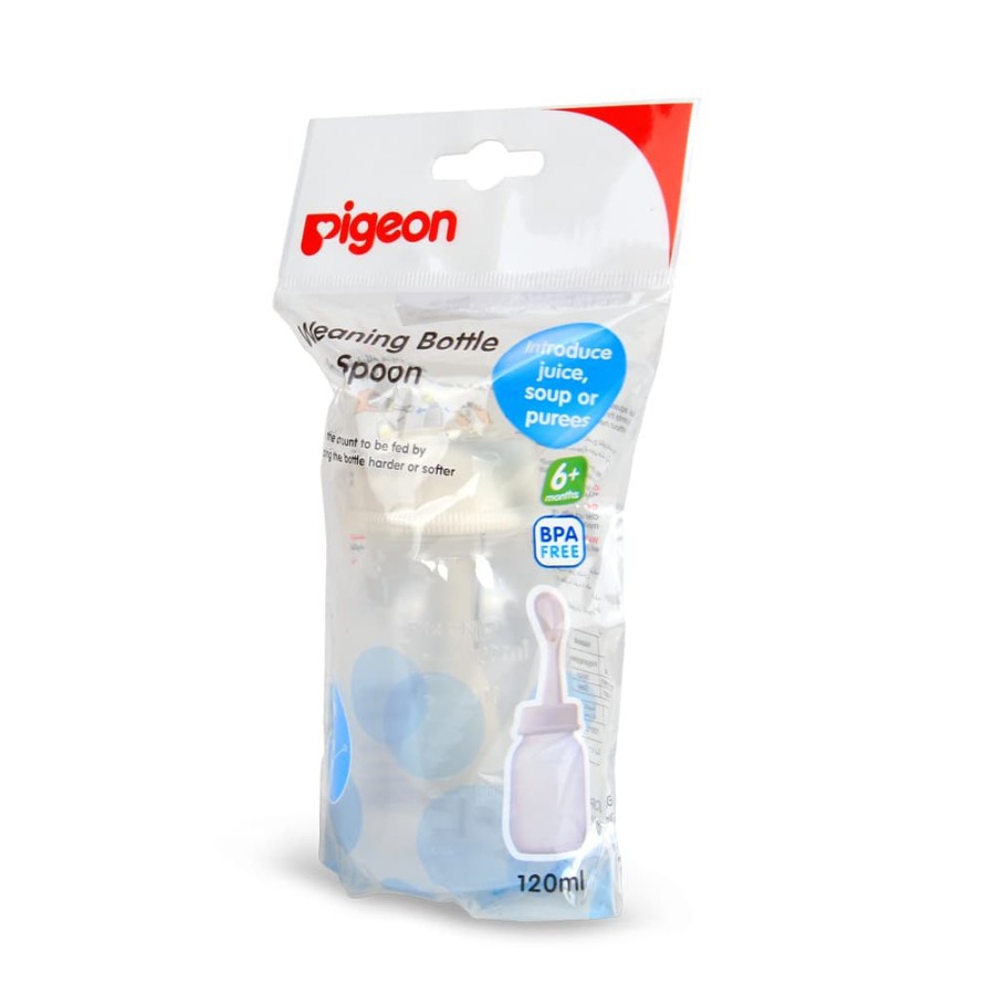 Pigeon Food Feeder Weaning Bottle With Spoon Botol Sendok Makan