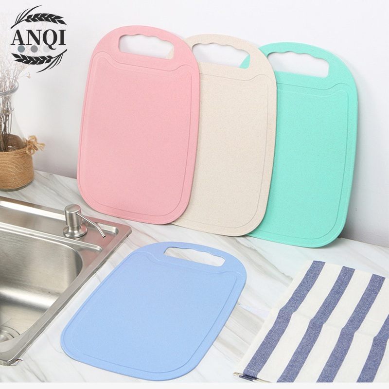 ANQI Talenan Antislip Bahan PP Food Grade Buah Sayur Jerami Gandum Cutting Board Talenan Bahan T-VS