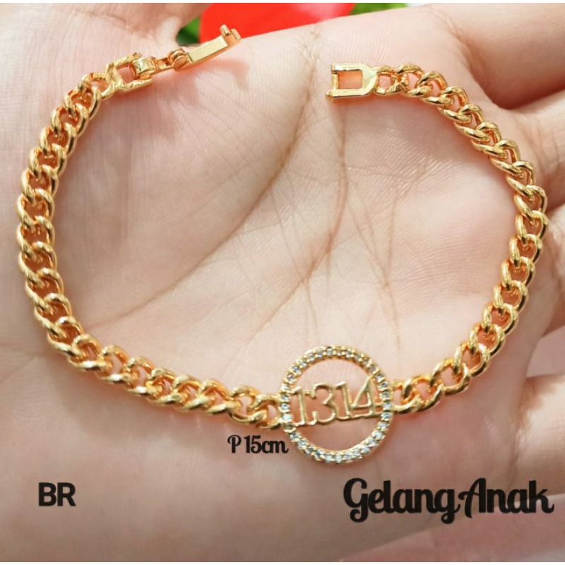 Gelang Anak Rantai Mata Varian motif Perhiasan Anak ABG cantik (COD)