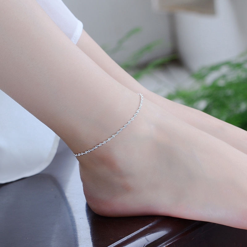 Gelang Manset Gelombang Perak Women Silver Wave Cuff Bracelet Beautiful Adjustable Chain Bracelets Jewelry Accessories Gifts