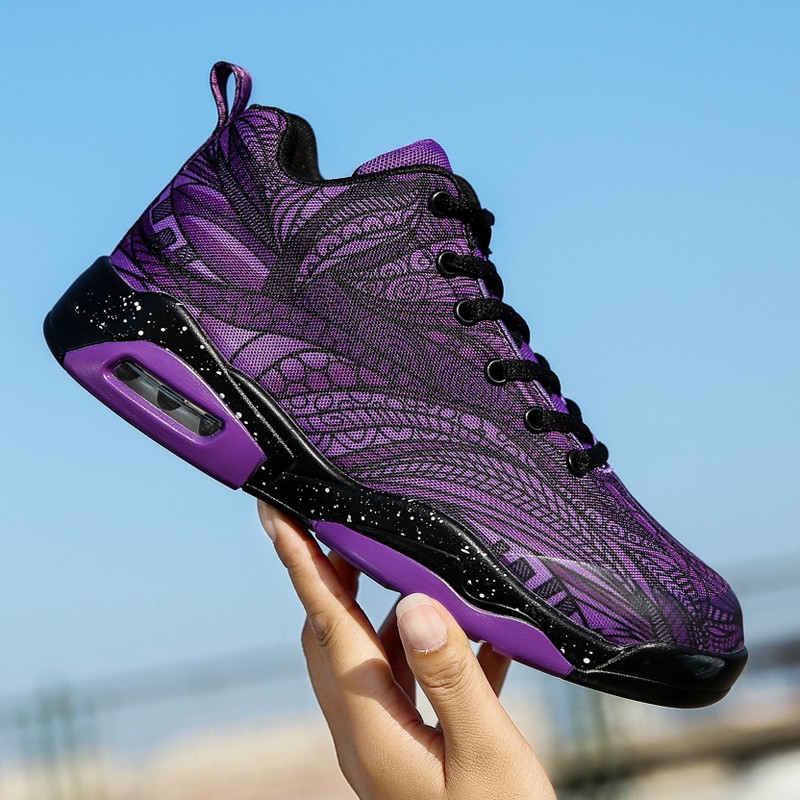 Sepatu basket Mid-Top Mens Basketball Shoes Big Size Outdoor Sport Shoes Designer Sneakers Purple