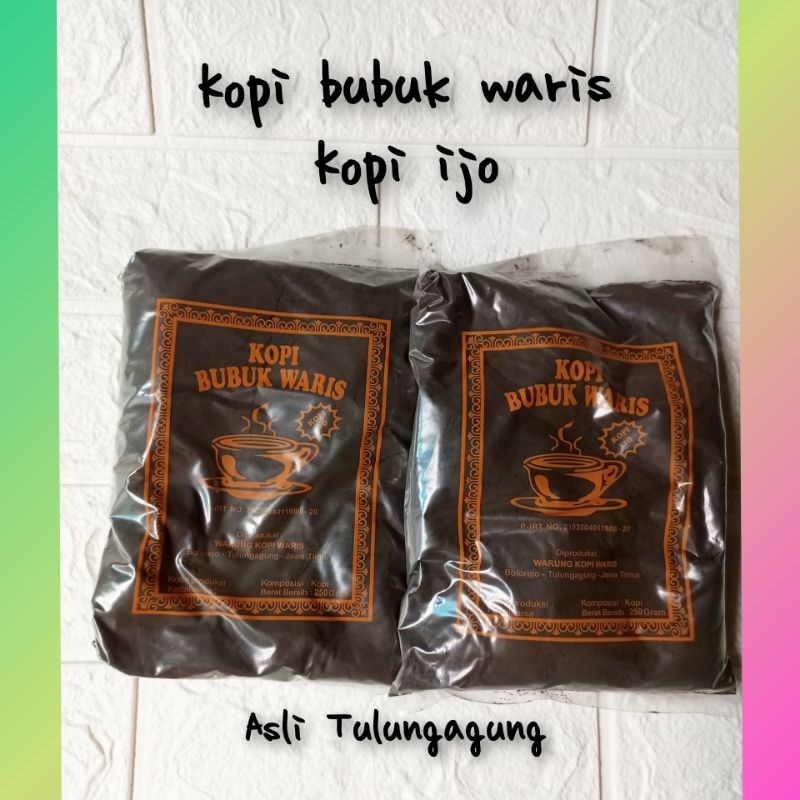 

kopi ijo waris Tulungagung 250 gram/kopi cethe terenak khas Jawa timur/kopi susu ijo
