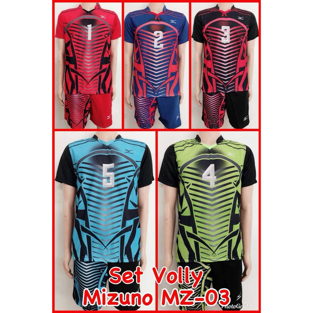 Promo setelan seragam kaos baju tim kostim voli volly mizuno terbaru Murah