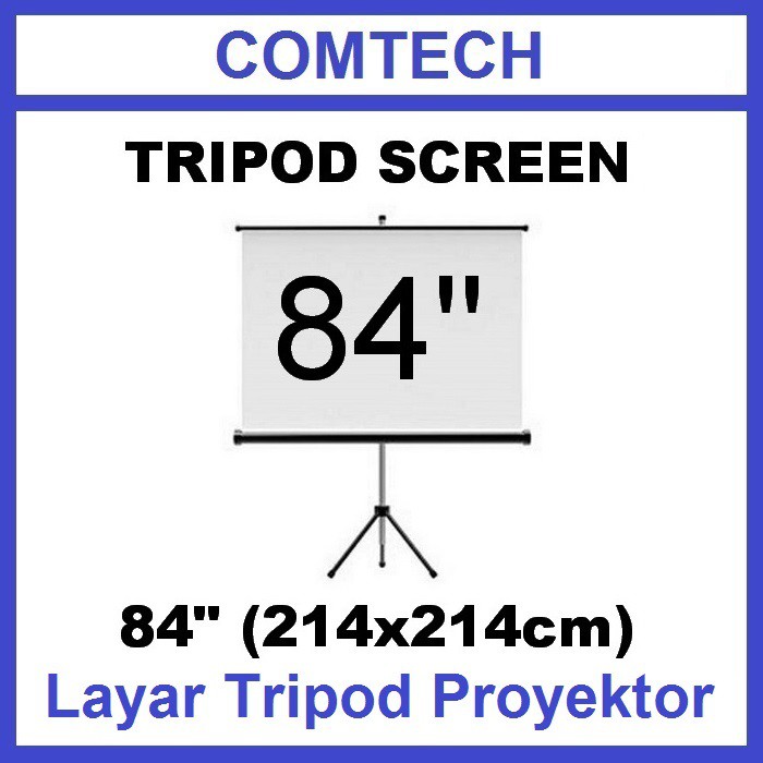 Layar Proyektor Tripod 84 inchi Projector Screen