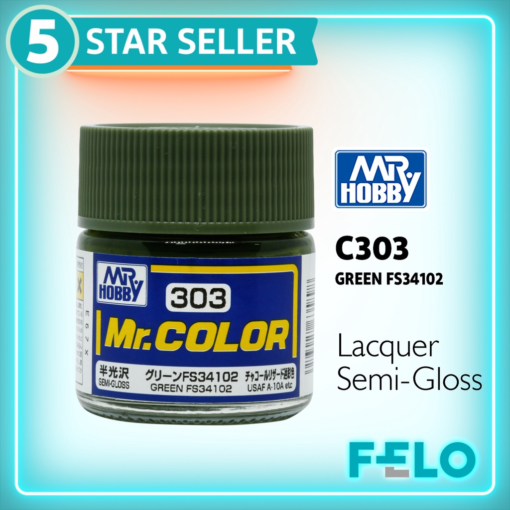 CAT GUNDAM - MOKIT MR COLOR C303 GREEN FS34102-SEMI GLOSS / MR HOBBY C 303