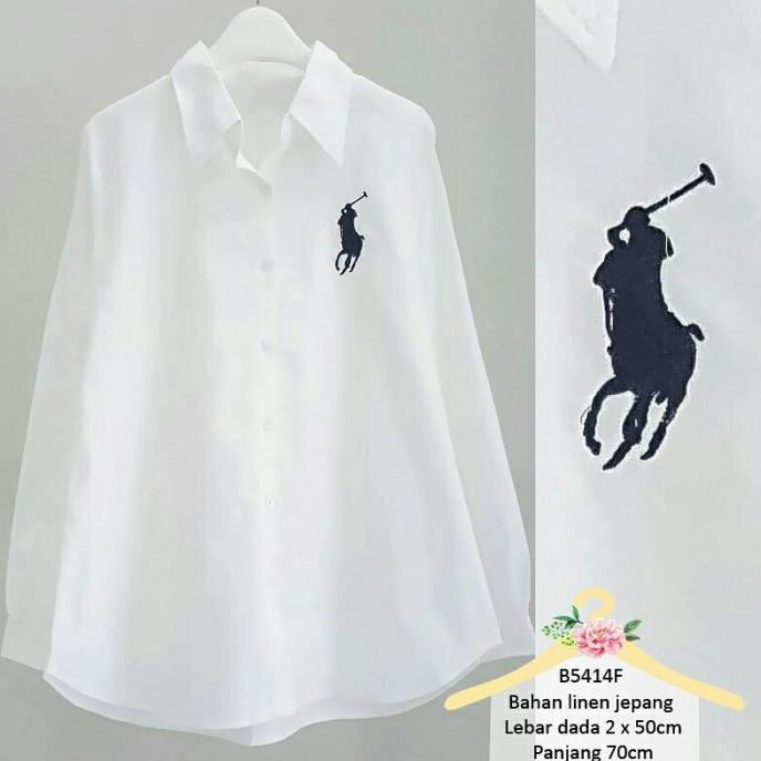 (Restock) Polo Shirt kemeja wanita kemeja putih wanita atasan wanita