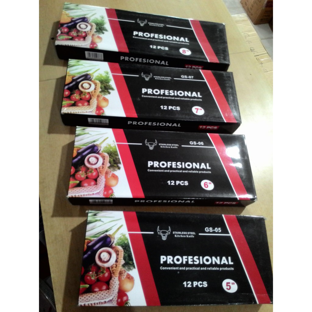 Pisau Set PROFESIONAL 4 pcs ukuran 5,6,7,8