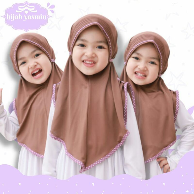 Hijab anak variasi tali// jilbab anak yasmin