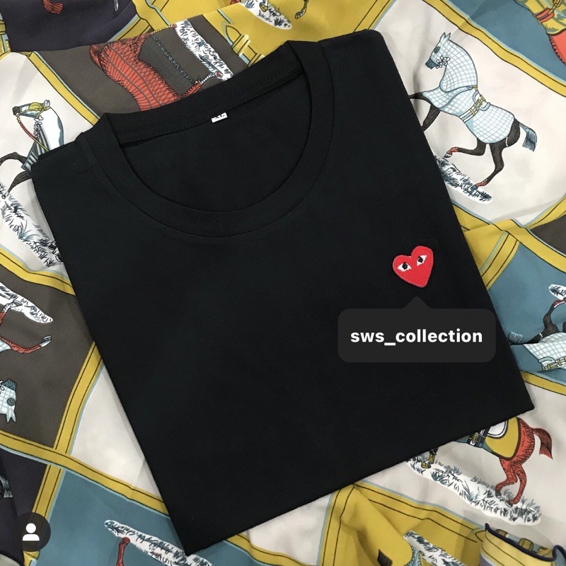 Kaos tahirt couple wanita pria anak ibu ayah patch bordir love play cdg