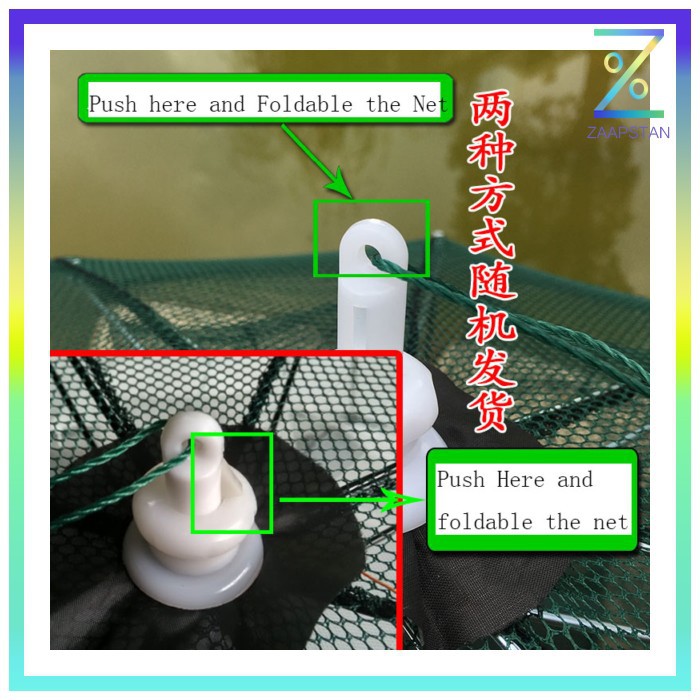 Jaring Pancing Ikan Hexagonal 6 Hole Fishing Net Trap Cage - H14572