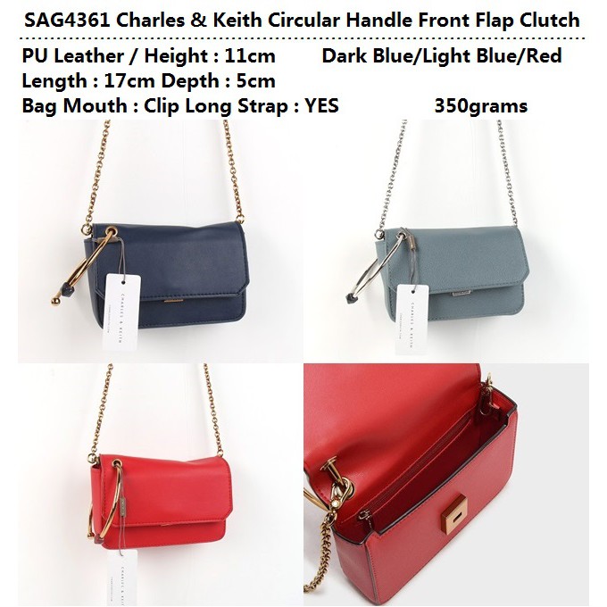 charles and keith circular handle clutch