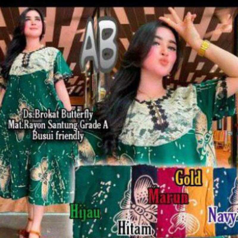 Daster Renda Arabian Lengan Pendek Daster Arab Kombinasi Daster Arab Terbaru Motif Lurik Bahan Rayon Tebal Original Busui Resleting Depan