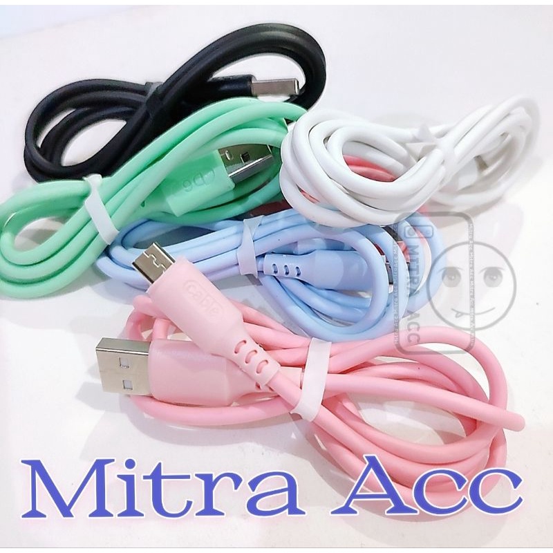 KABEL DATA MACARON FAST CHARGING MICRO USB DATA CABLE