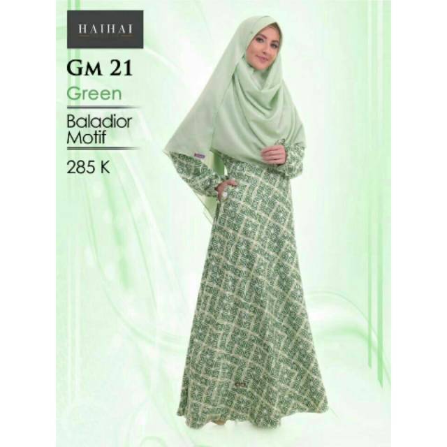HAIHAI GAMIS KATUN GM 21 GREEN / PINK