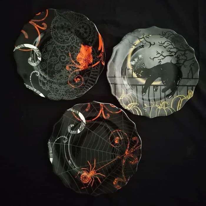 PIRING MAKAN / HIAS SANGO MOTIF NIGHT KITTEN