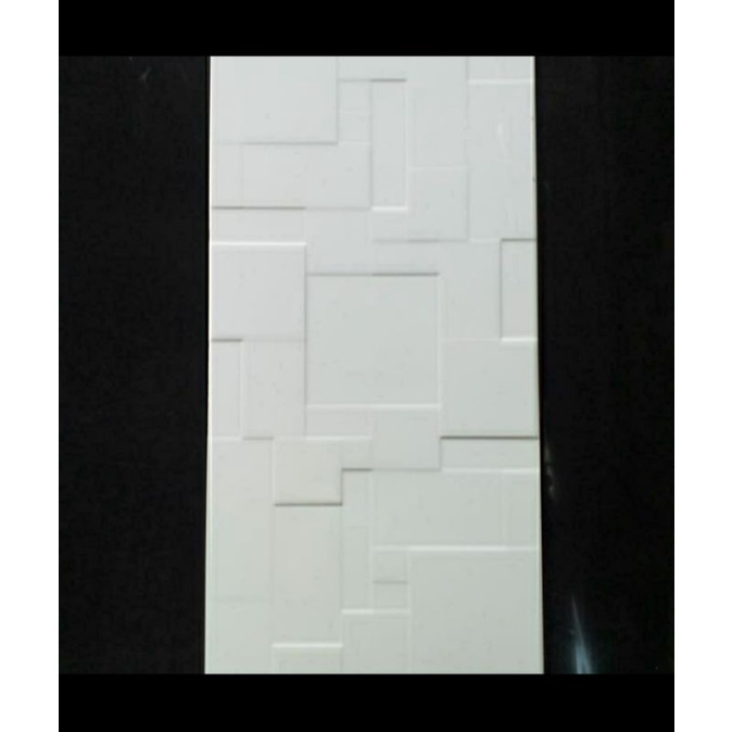 Keramik Dinding Glossy Timbul 30x60 PATCH BIANCO Mulia