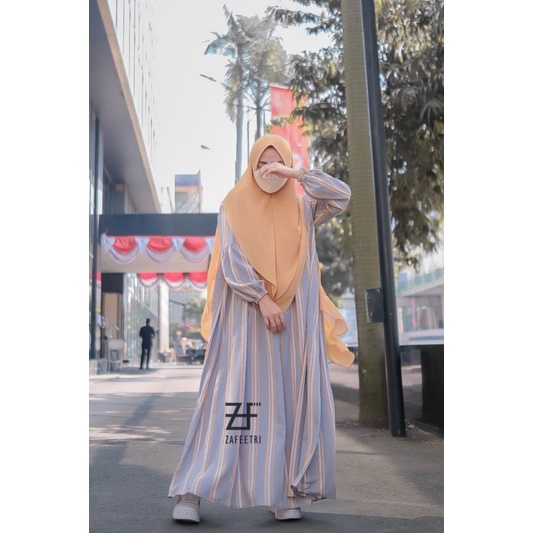 ZAFEETRI BASIC Bubble Stripe Set Gray dan White