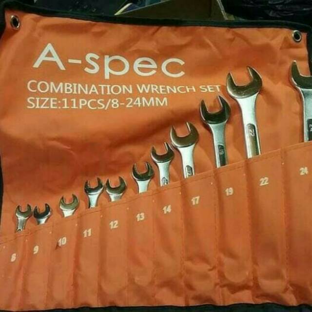 KUNCI RING PAS ASPEC 11 PCS 8-24 MM / COMBINATION WRENCH ASPEC