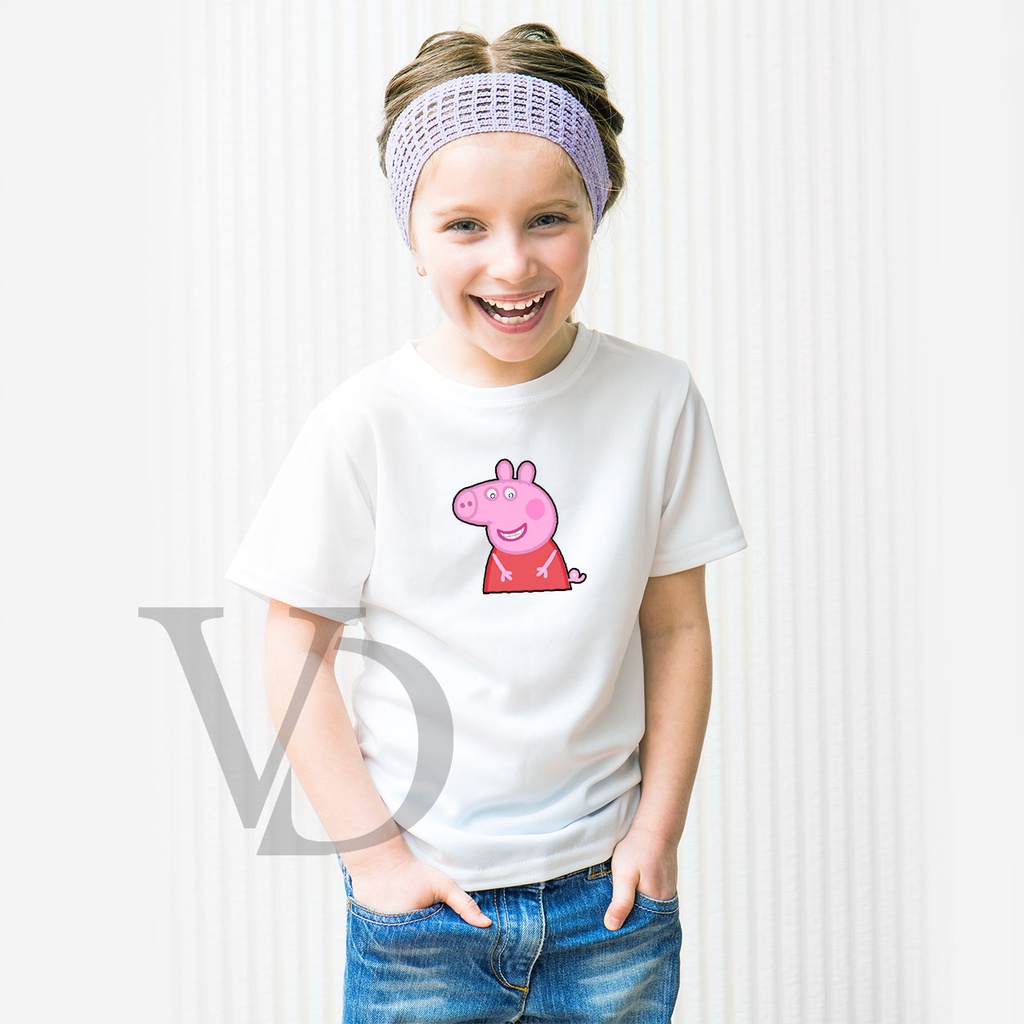 Kaos Anak Perempuan &amp; Laki - laki Unisex peppa pig/ kaos anak lucu / baju anak murah