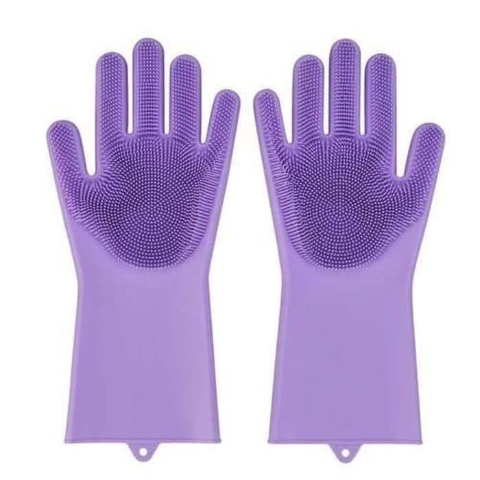 Sarung Tangan Spons Silikon Gloves Tebel Tahan Panas Spons Cuci Piring Perlengkapan Dapur Sarung Tangan Cuci Piring Murah