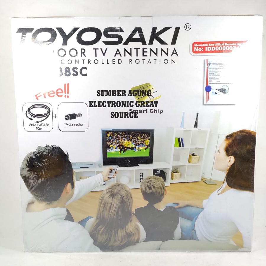 Toyosaki Outdoor TV TYS888SC TYS8888 Antena Remot Jaring Bonus Kabel A