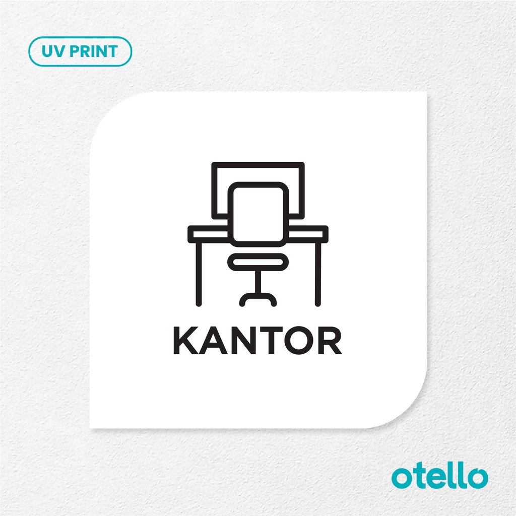 Kantor Sign Board Akrilik Tempel Signage Dinding Papan Label Acrylic Restoran Dinding Petunjuk Toko Cafe