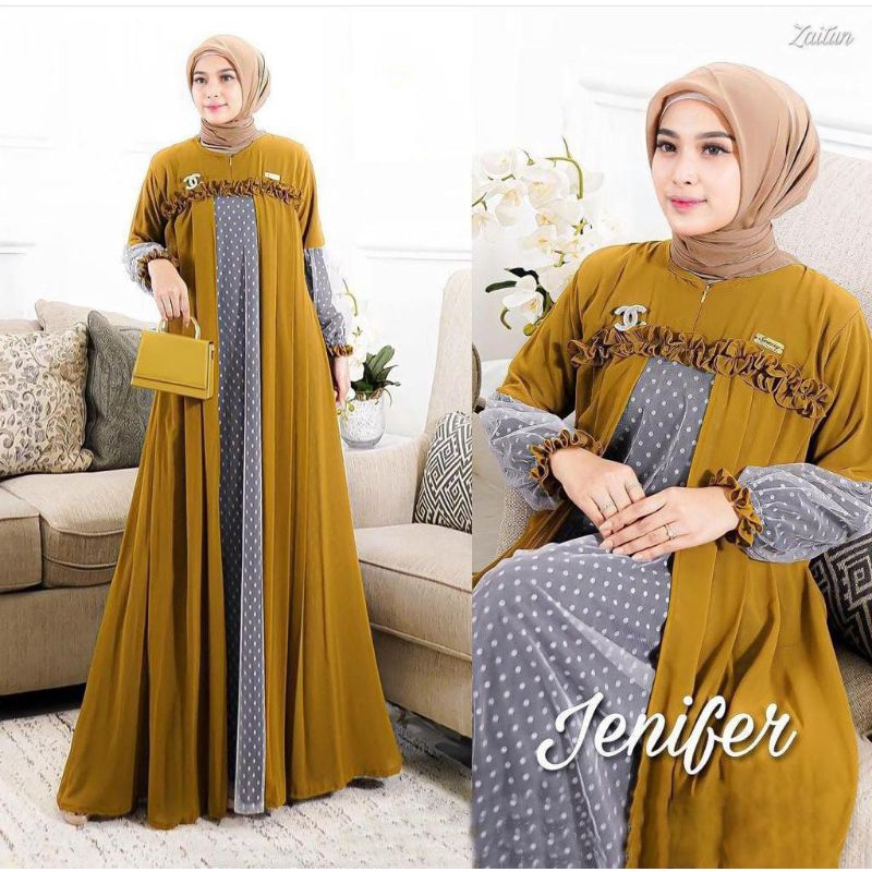 DRESS MUSLIM, Fashion Muslim, baju wanita, dress, gamis, Baju gamis, fashion wanita, Jenifer Dress