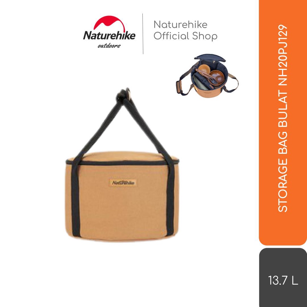 Naturehike Storage Bag Canvas Bulat Nh20Pj129 Tas Peralatan Camping